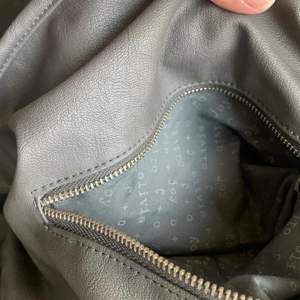 Olivia + Joy Slouchy Hobo Zipper Detail Shoulder Bag